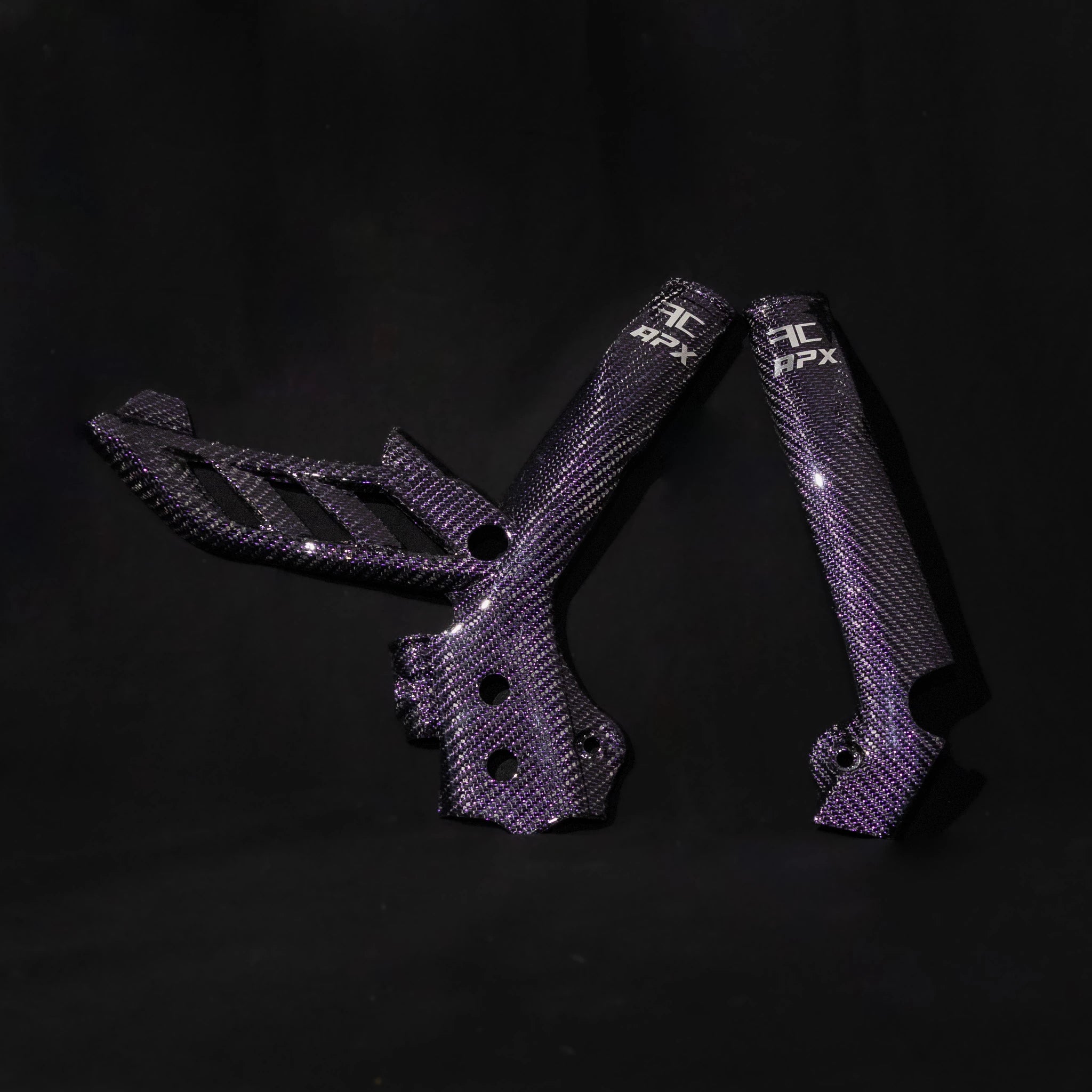 Purple Reflective carbon fiber frame covers made for KTM EXC 2012-2016