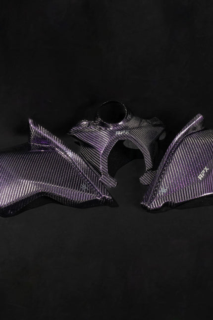 Purple Reflective Carbon fiber tank cover set for KTM EXC 2012
