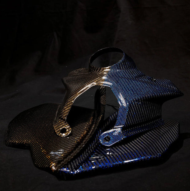 Carbon Fiber Tank cover set in two-tone style